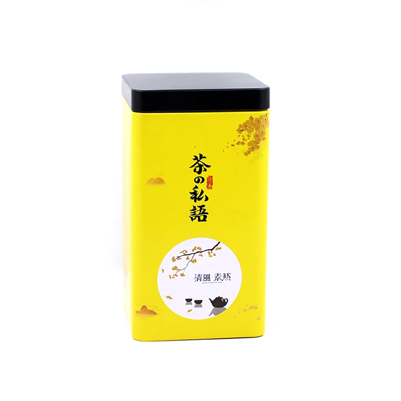 Xin Jia Yi упаковка металлическая коробка на заказ тисненая жесть квадратные коробки свадебные прозрачные японский стиль чай декоративные коробки