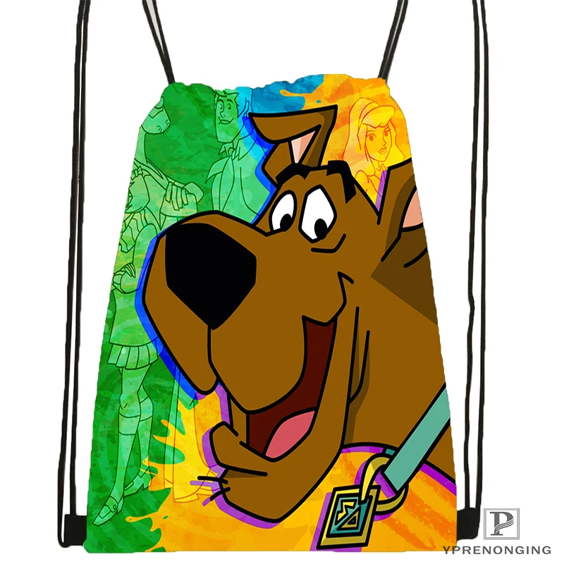 Custom HD Scooby Doo Drawstring рюкзак сумка милый детский (Черная задняя часть) 31x40 см #180531 03
