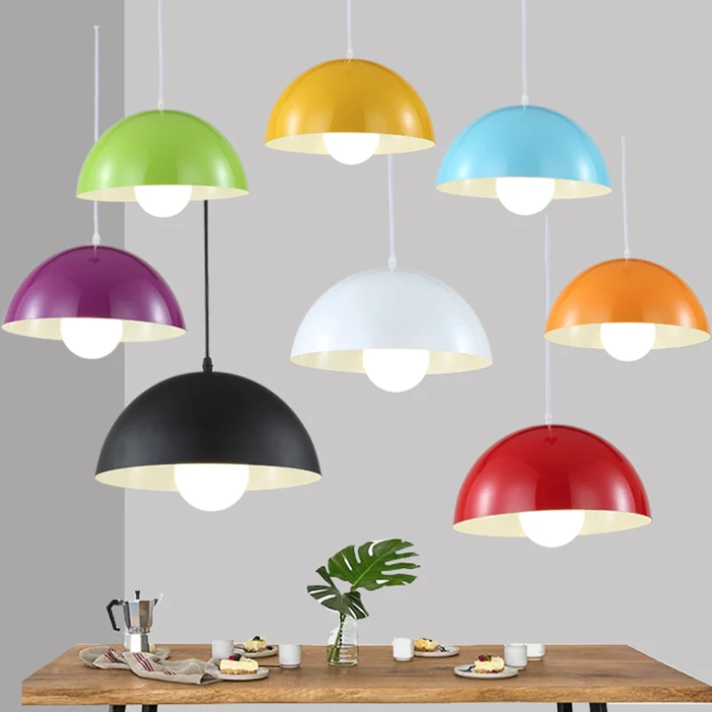

1 Piece Semicircle Pendant Lamp Shade Hanging Ceiling Light Lampshade Home Loft Restaurant Bar Decoration