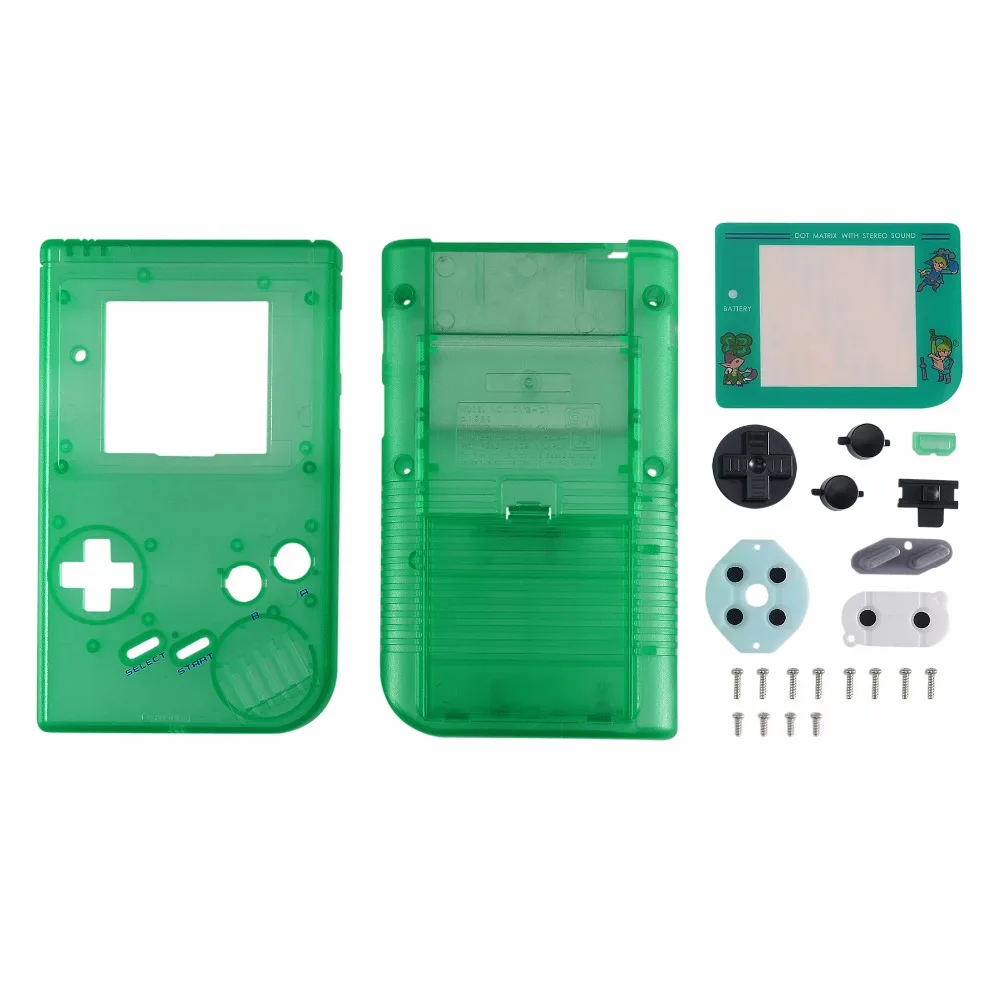 Запасной светящийся в темноте корпус с кнопками и винтами для Nintendo Game Boy|glow in dark|glow