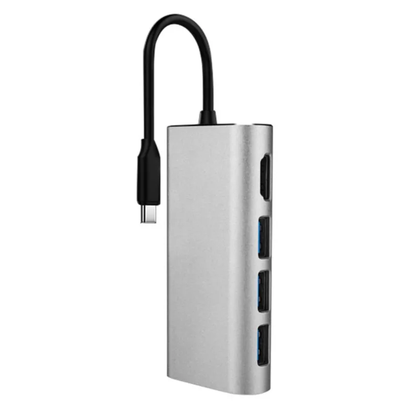 Высокоскоростной 4-портовый концентратор USB 2 0 с Type C на 4K HDMI адаптер 3 0/7/8