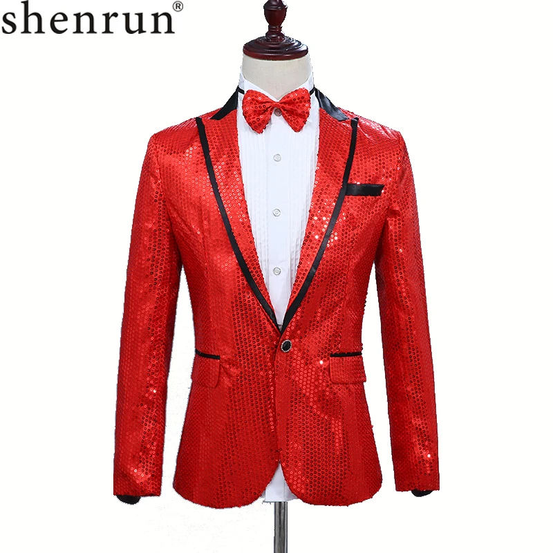 Модный облегающий мужской пиджак Блейзер костюм с блестками для сцены певицы