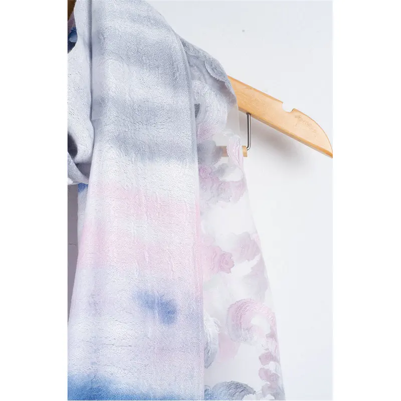 Женский винтажный галстук-краска шарф хиджаб женские лазерные цветочные шарфы