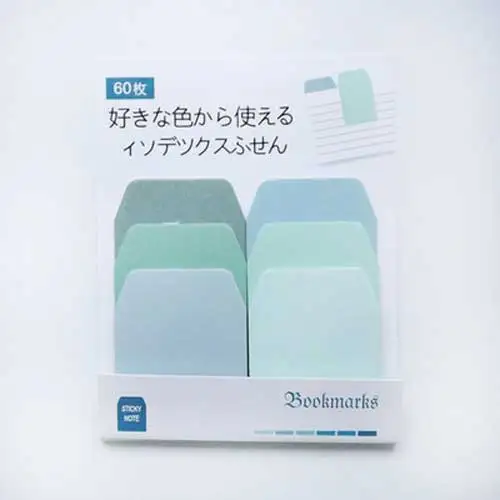 Gradient-Green Креативные акварельные градиентные кавайные японские Липкие заметки блокнот Post наклейка для офисного планировщика бумажные канцелярские принадлежности Школьные принадлежности - Цвет: Gradient-Green