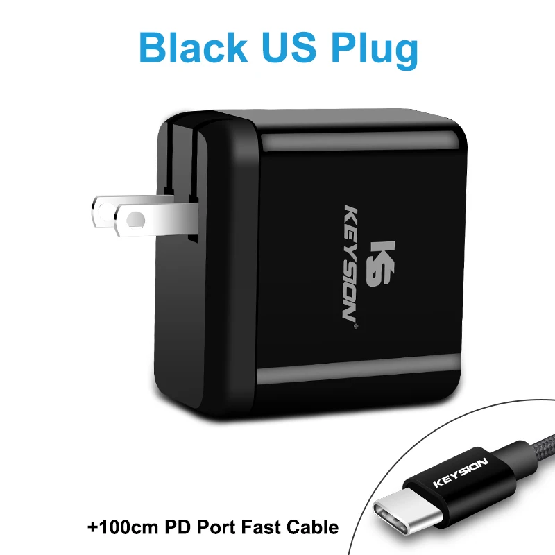 Black US Plug KEYSION 36 Вт USB C PD быстрое зарядное устройство для iPhone 11 Pro XR XS Max Быстрая зарядка 3,0 настенное USB зарядное устройство адаптер для samsung Xiaomi redmi - Тип штекера: Black US Plug