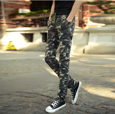 men jeans skinny camouflage slim fit 