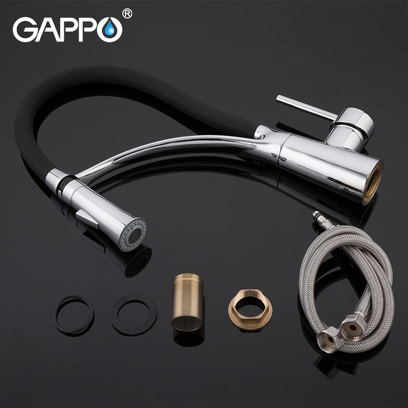 GAPPO kitchen faucet Single Handle Pull Out Kitchen Tap 360 Degree Water Mixer deck mounted faucets Torneira De Cozinha | Обустройство