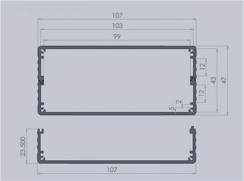 4 шт. алюминиевая Экструзионная распределительная коробка 47*107*145 мм |