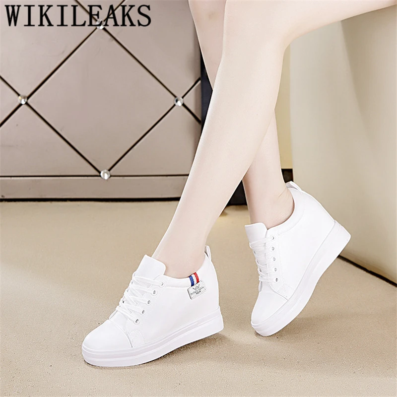 

White Shoes Woman Designer Shoes Woman Platform Increase Within Casual Shoes Women Leather Shoes Women Sneakers 2022 Ayakkabi