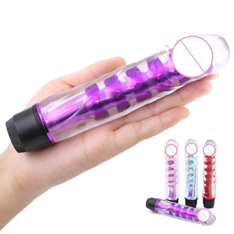 Желе фаллоимитатор пенис вибратор g точка мультискоростной массаж Стимулятор