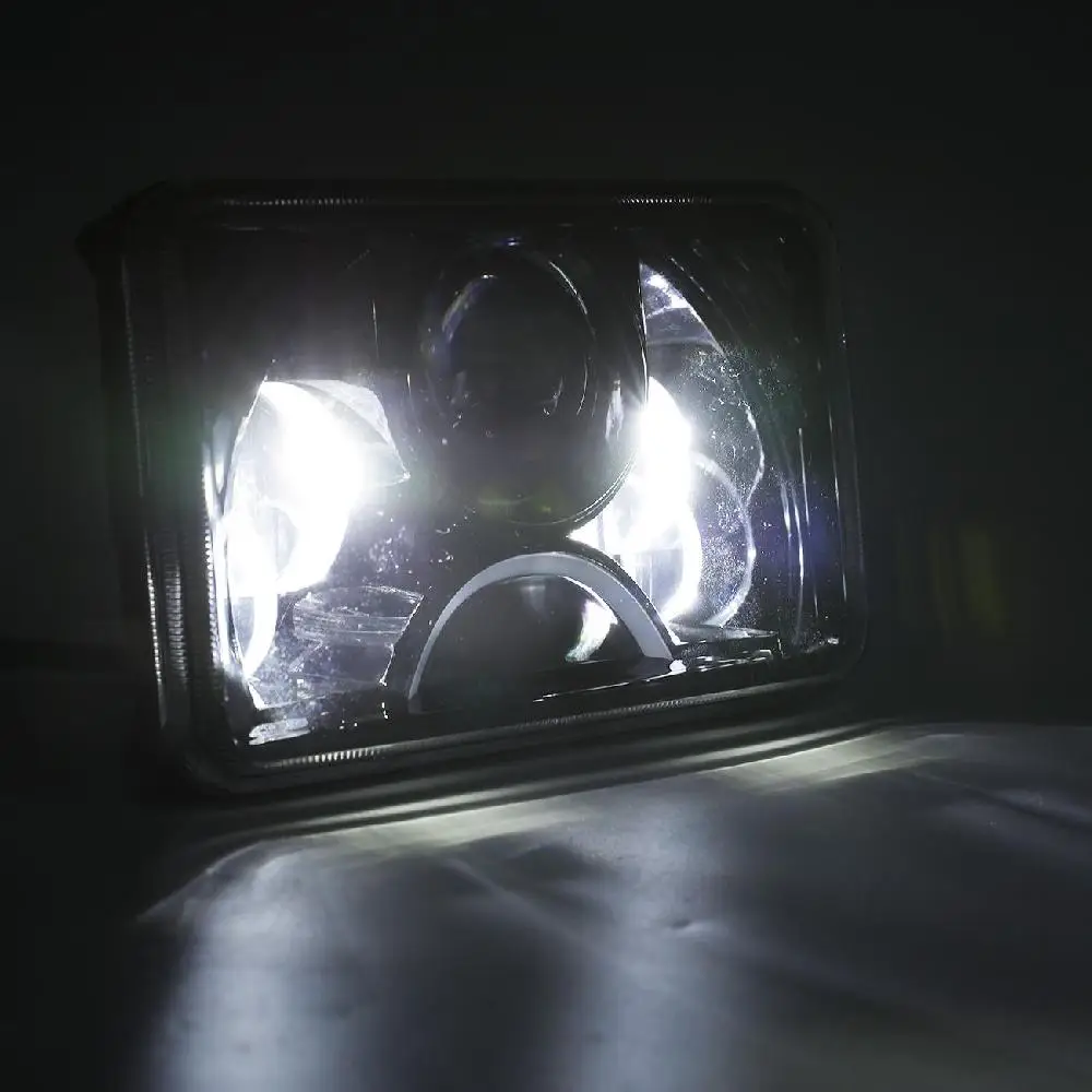 Partol квадратный светодиодный фар Высокий Низкий точечный луч DRL лампа 55W 6000K Водонепроницаемый 12V для FREIGHTLINER Peterbilt прямоугольные грузового автомобиля DAF