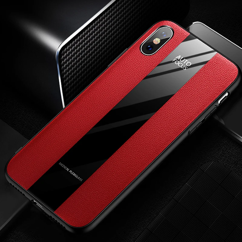 Porsche Design PU Leather Glass Case Cover for iphone X XR XS MAX 10 Shockproof Soft TPU Edge Capa 6 6sPlus 7 8 Plus |