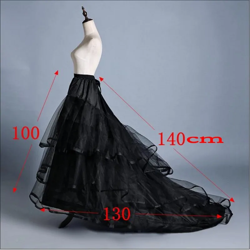 Black Petticoat Two Hoops Long Bridal Petticoats for Wedding Dress 2018 jupon anagua enaguas novia Accessories | Свадьбы и торжества