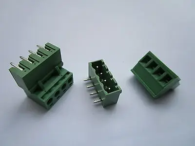 

50 pcs 5.08mm Close Angle 4 pin Screw Terminal Block Connector Pluggable Type