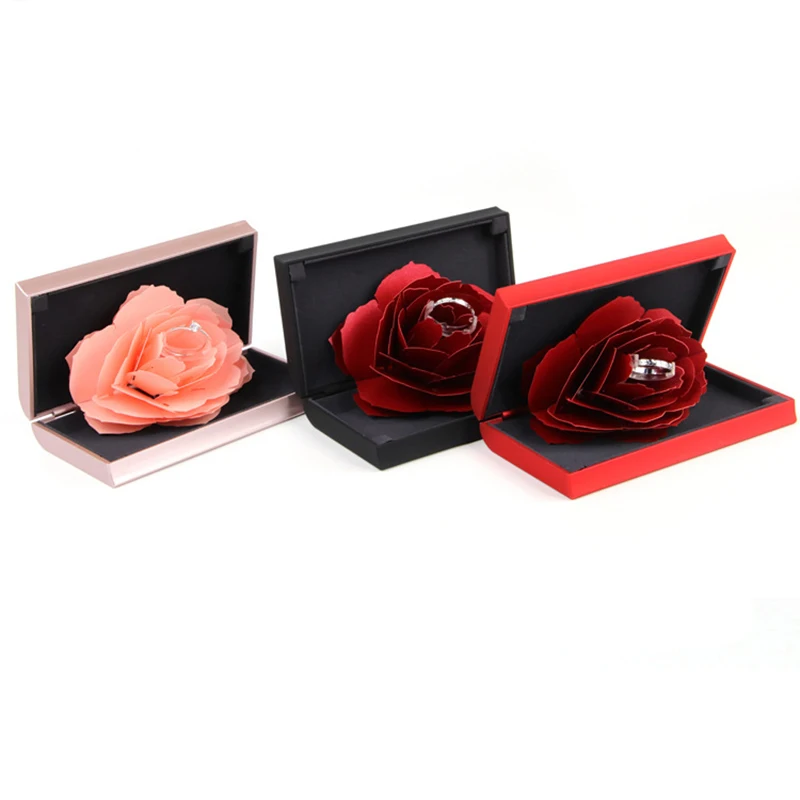 4 цвета ювелирное модное кольцо подарочная коробка вращается Коробка для