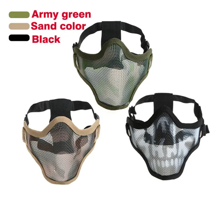 Защитная полулицевая маска в виде черепа с Aajustable Strap Airsoft Gear пейнтбольные маски|mask