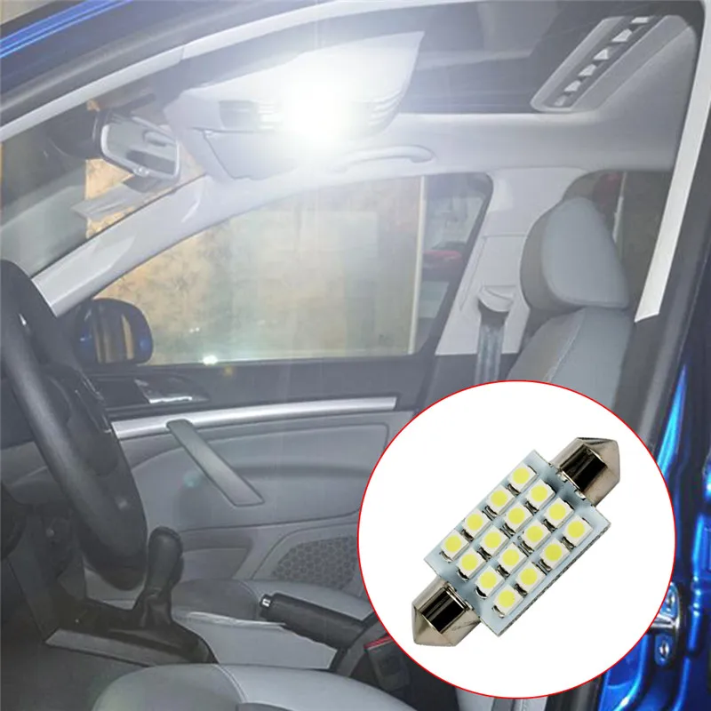 1 шт. суперъяркая Светодиодная лампа 31 мм 36 39 41 16 SMD Festoon светодиодсветильник для