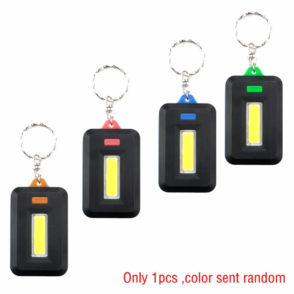 

1Pc Mini Pocket Keychain COB Flashlight Work Light 3 Mode LED Flashlight Torch Portable Emergency Light Lantern