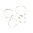 Круглые Обручи из нержавеющей стали, золотистые, 15, 20, 40 мм, для сережек, ювелирных изделий, 20 шт.