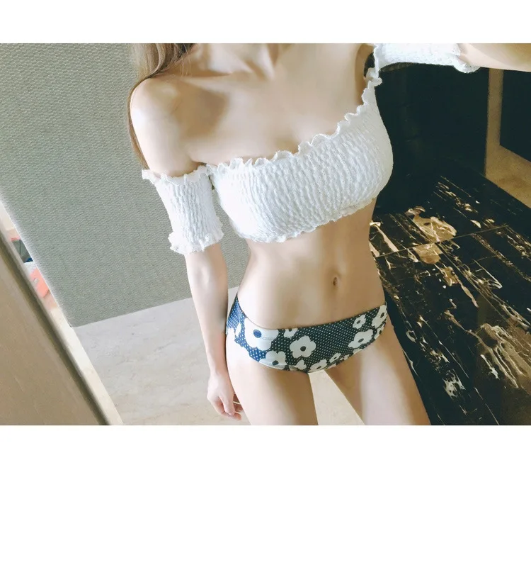 Последние 2017 белый вязаный Трусики бикини пикантные с открытыми плечами