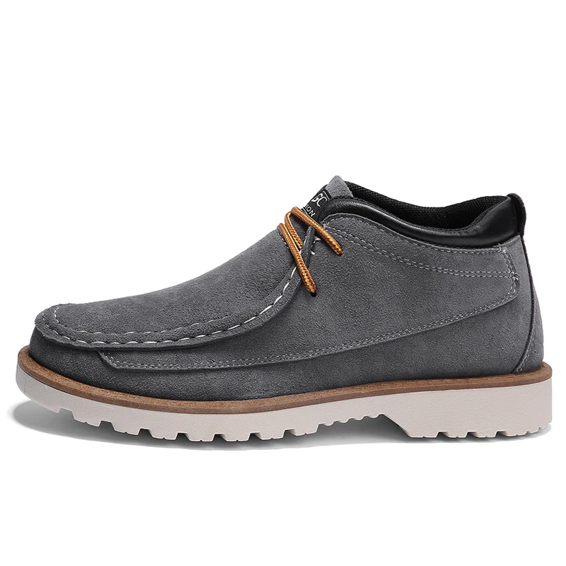 HEINRICH Men Shoes Leather Classic Outdoor Walking Casual Industrial Non-Slip Lace-Up Men's Zapatos De Hombre | Обувь