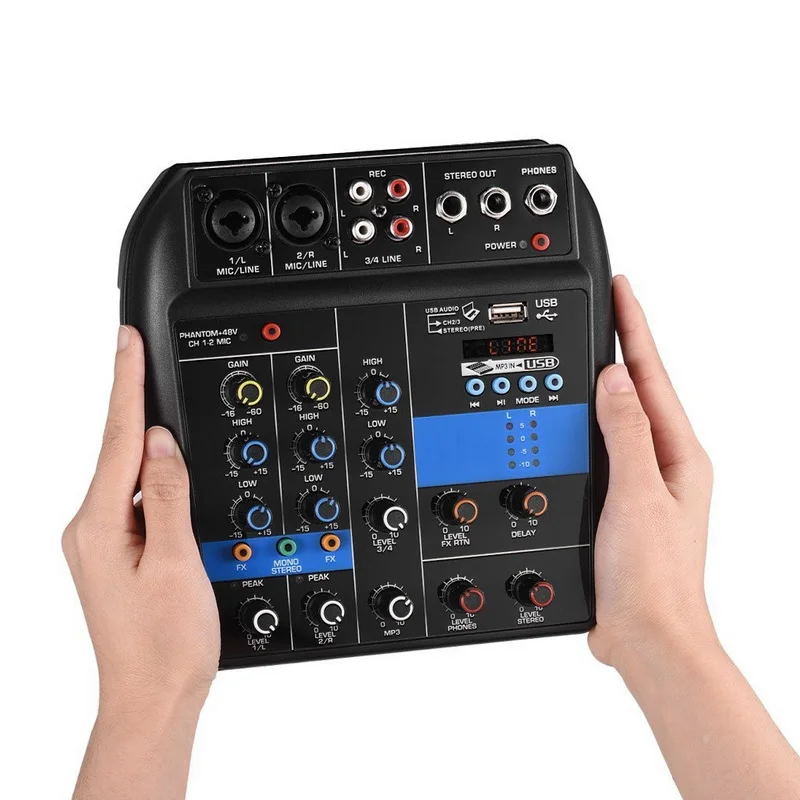BeatBox 4 канала звуковая микшерная консоль запись Phantom power Monitor AUX Paths Plus Effects аудио Миксер с USB