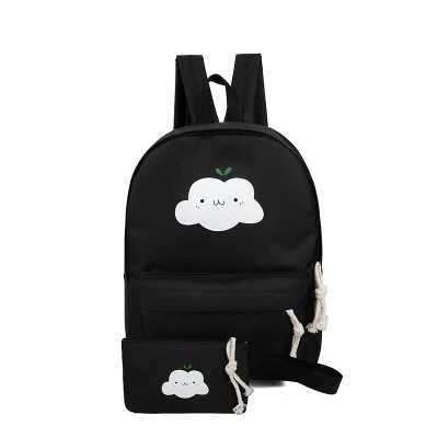 Женский холщовый рюкзак милый с принтом облаков женские дорожные сумки