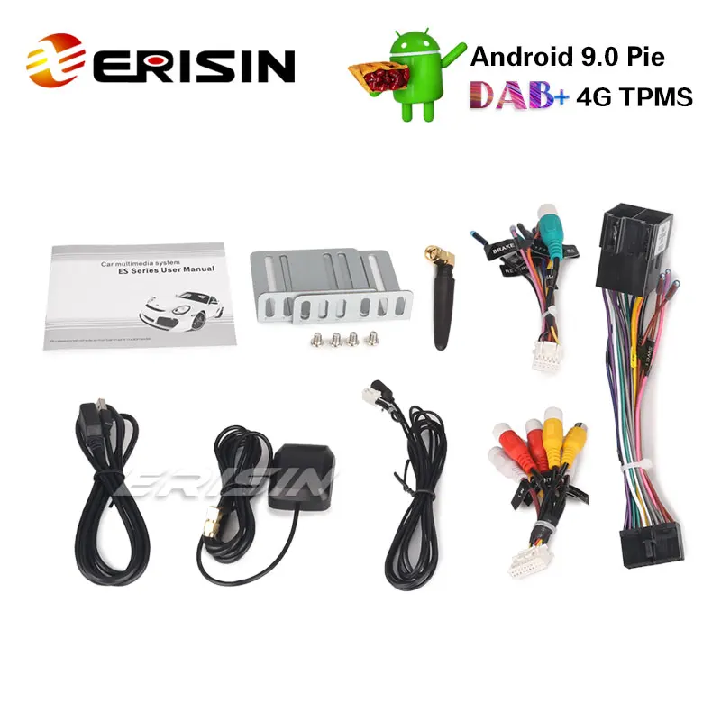 Erisin ES7941U-64 " HD 64 ГБ Android 9,0 Стерео gps Satnav WiFi TPMS DAB+ DVR DTV-IN OBD2