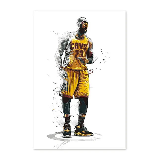 DIY Цифровая живопись NBA Джеймс Баскетбол плеер секретарь Малый вперед по прозвищу
