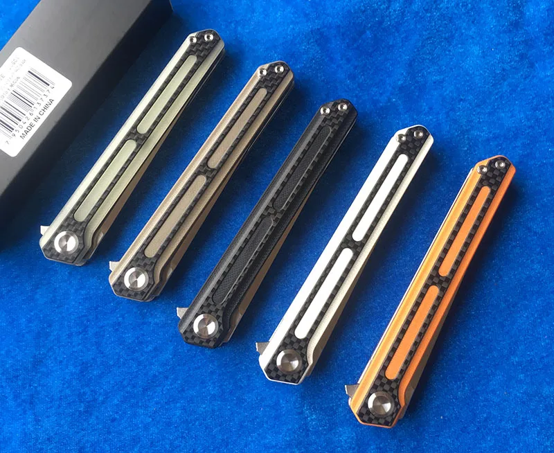 Складной нож LEMIFSHE STEDEMON C06 Flipper клинок из стали 440с рукоятка G10 и CF карманный резец