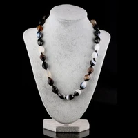 wholesale natural stone necklace agates necklace quartz stone necklace 23 colors optional 10x14mm 18 inches