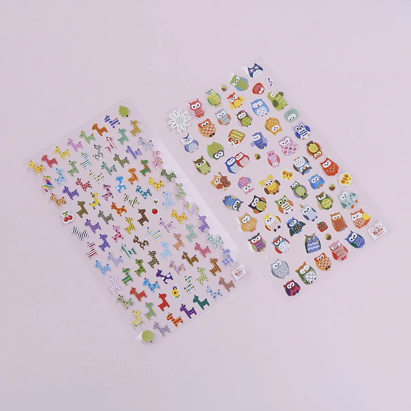 Мультяшный Жираф Сова стикер s Животные 3d для детей милые DIY Скрапбукинг