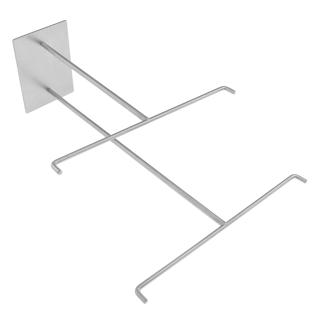 stainless steel retail store scarf display free stand holder bath hand towel rack organizer double bar rails free global shipping