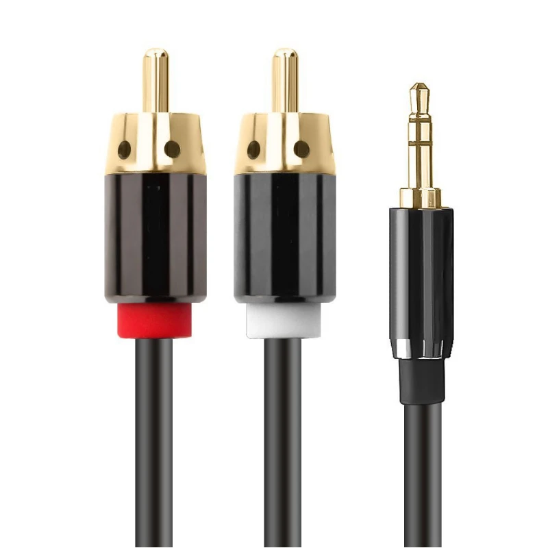 RCA кабель 2RCA до 3 5 аудио мм Jack AUX между мужчинами для DJ усилители сабвуфер микшер