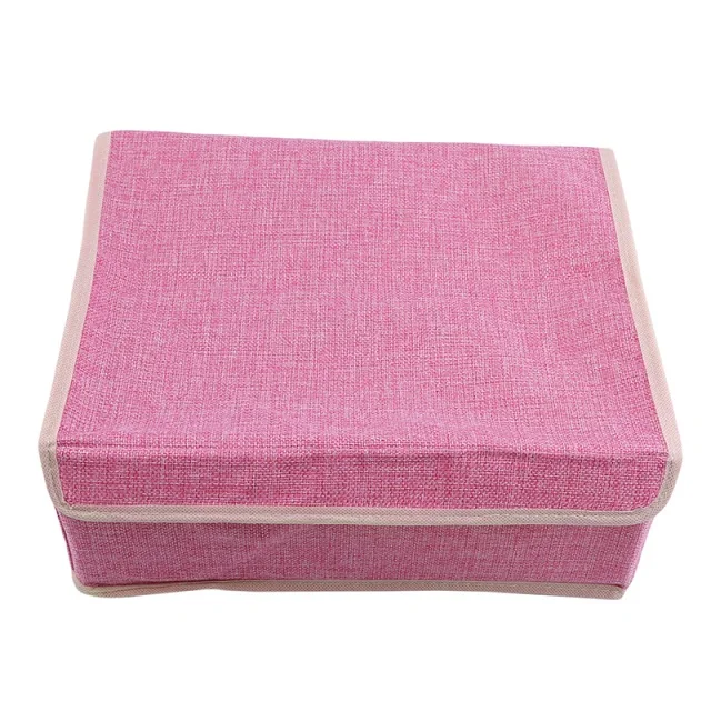pink Моющийся бюстгальтер многофункциональный ящик для хранения нижнего белья с крышкой для белья складной чехол для галстука носки Нижнее белье Одежда Органайзер контейнер - Цвет: pink