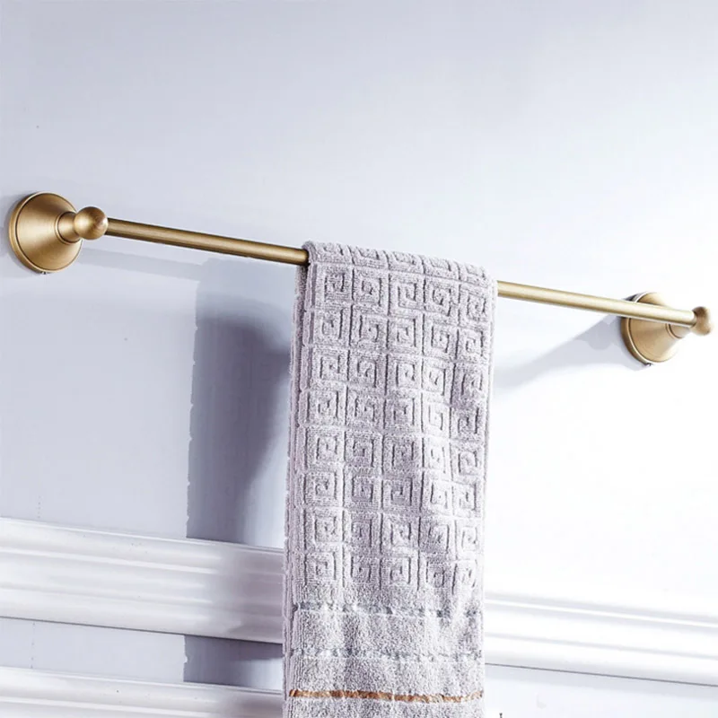 

Antique Towel Bar Gold White Bath Towel Rail Bronze Brass Hand Hanger Bathroom Accessories Black Single Towel Holder Rack Chrome