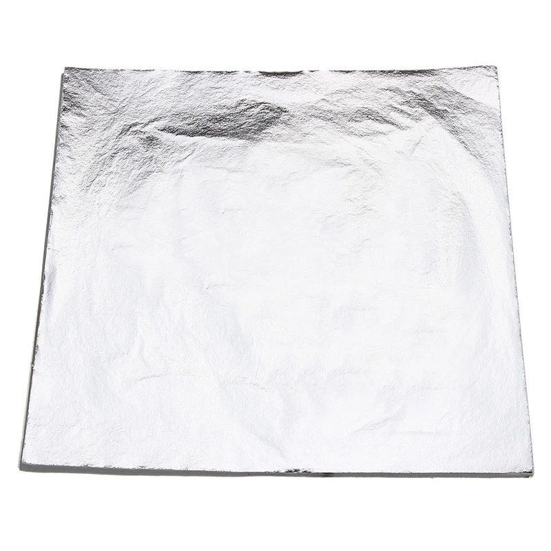 100 шт. металлические листы с листьями из серебра и красной меди|foil decoration|leaf