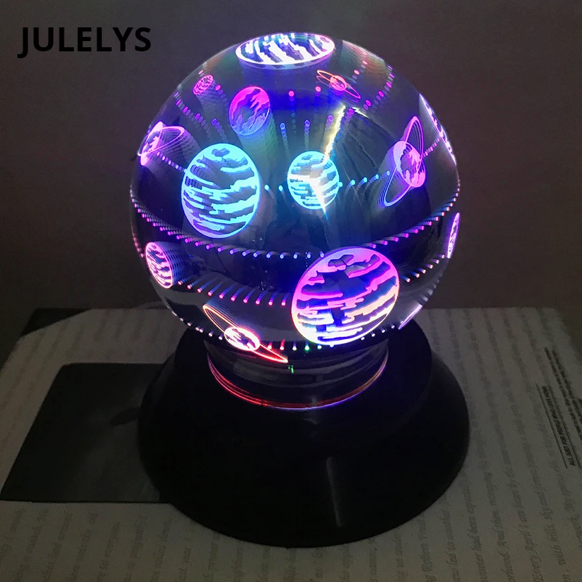 JULELYS USB AA батарея 3D волшебный светодиодный светильник в виде звезды и Луны для дома, спальни, прикроватная лампа, креативный подарок, Ночной светильник для украшения дня рождения