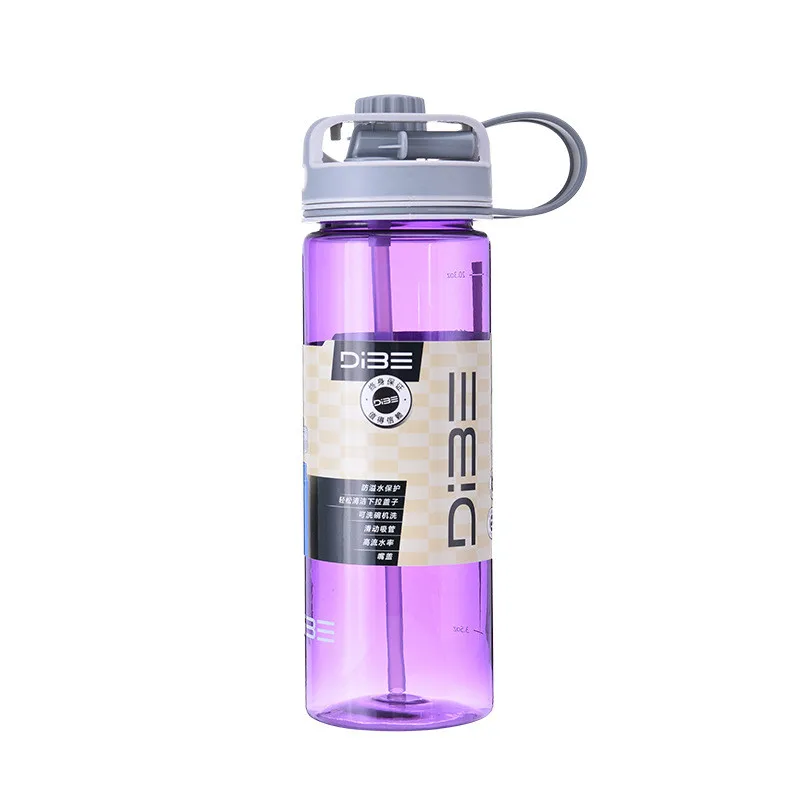700 мл Спортивная бутылка для воды с соломинкой герметичная портативная большой