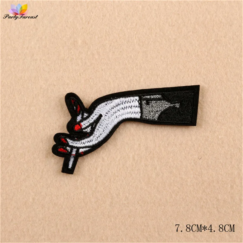 PF Сексуальная Губ Глаз Ткань Патч Вышитые Патчи для Одежды Наклейки Аксессуары