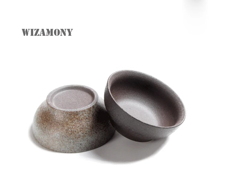 WIZAMONY, 1 шт., японская керамическая чайная чашка, сырая керамика для пуэр, фарфоровая посуда для напитков, чайный набор, китайская чайная чашка, кунг-фу
