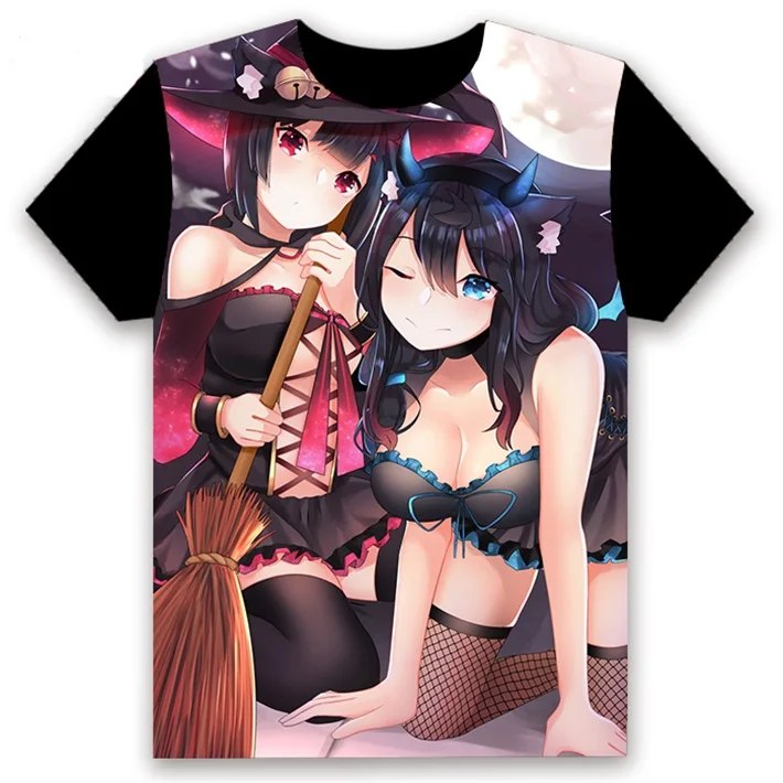 10 Мужская футболка Аниме игры Azur Lane akagi kaga illustrious Printed cosplay с коротким рукавом унисекс черные футболки топы Летняя одежда - Цвет: 10