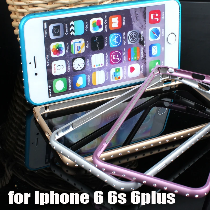 2019 Новый роскошный чехол с рамкой из горного хрусталя для iphone 6 6s plus бампер
