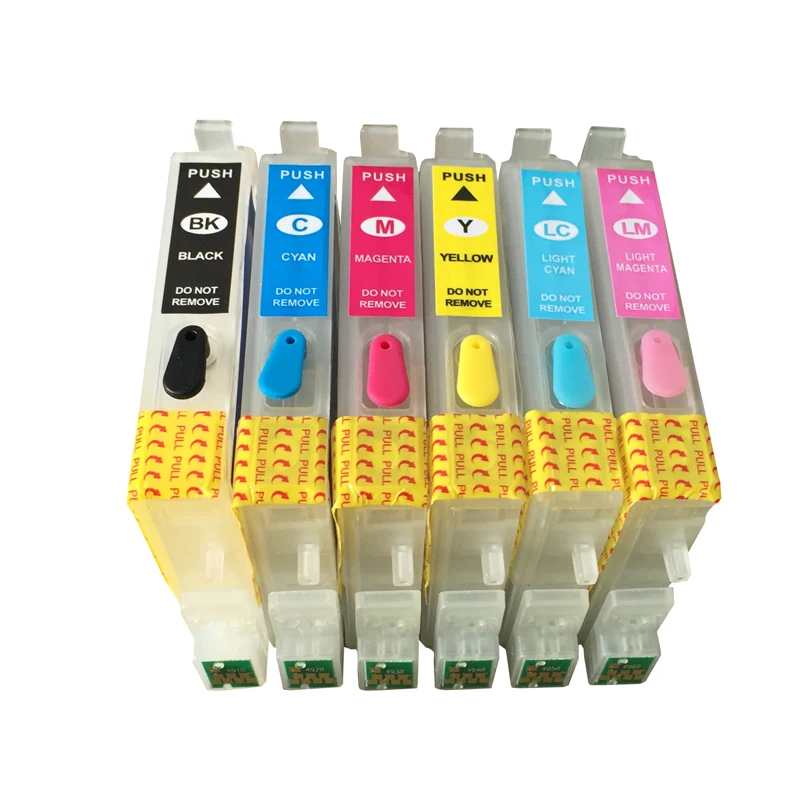 1 Набор перезаправляемый картридж T0491-T0496 для Epson Stylus Photo R210 R230 R310 R350 RX510 RX630 RX650