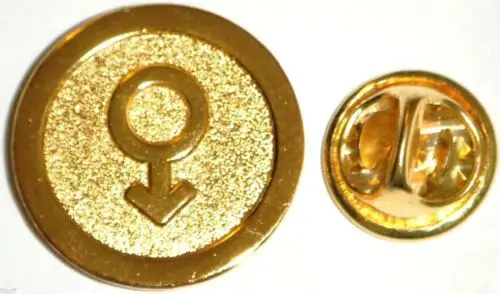 Мужская позолоченная брошь на булавке в форме шляпы с символами Марса|pride gay|pride