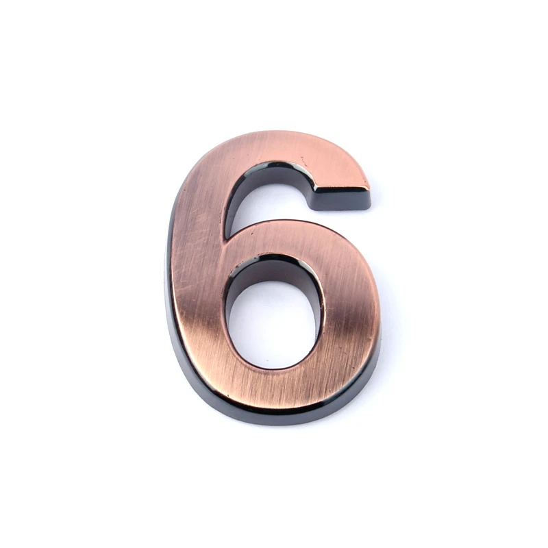 1 шт. высота 5 см номерной знак 0,1, 2,3, 4,5, 6,7, 8,9 современный бронзовый цвет доска номер квартира/отель/автомобиль DIY логотип стикеры пластины