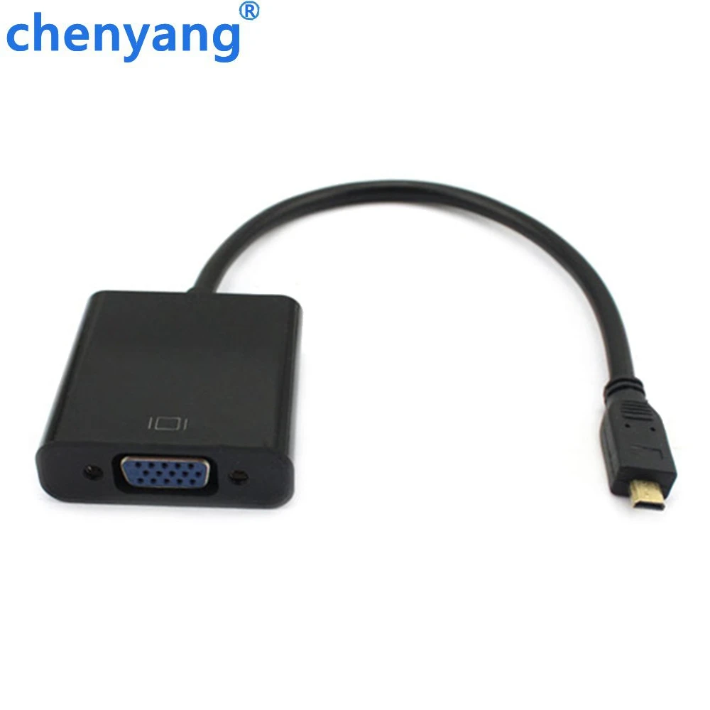 Micro HDTV- compatible to VGA Female converter cable cord 1080P with built-in chipset for Asus ONDA Thinkpad 8 Video Device