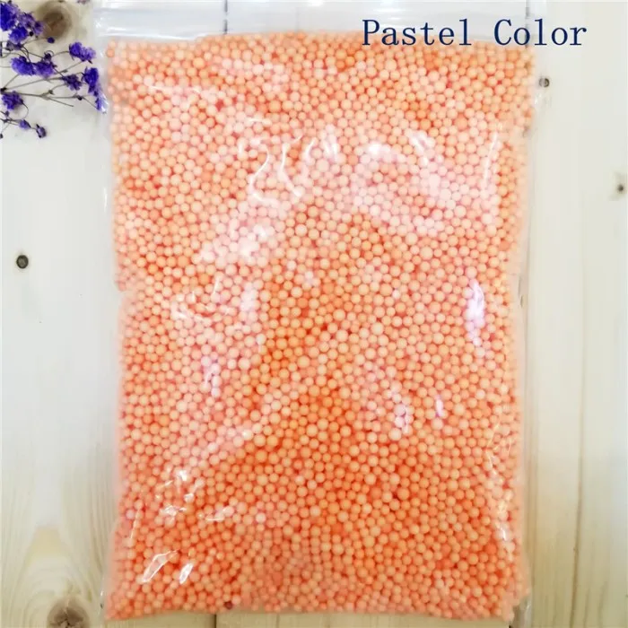 light orange 2-3.5mm Одежда высшего качества! 13 г/пакет Macarons светильник Цвета пастельные пенопластовые Бусины Красочные пенополистирольные шарики пенопластовые мини шарики ремесла - Цвет: light orange 2-3.5mm