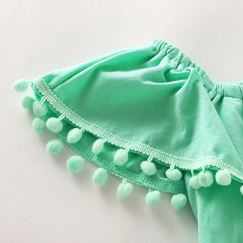 Комплект одежды для новорожденных девочек однотонный комбинезон с оборками и