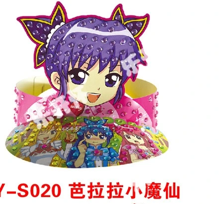 Хрустальная наклейка ручной работы для детей мультяшная шляпа на день рождения